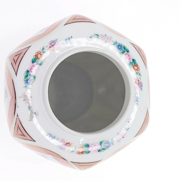 *SOLD* Vintage Lefton China Ginger Jar Vase Hand Painted - Picture 4 of 10